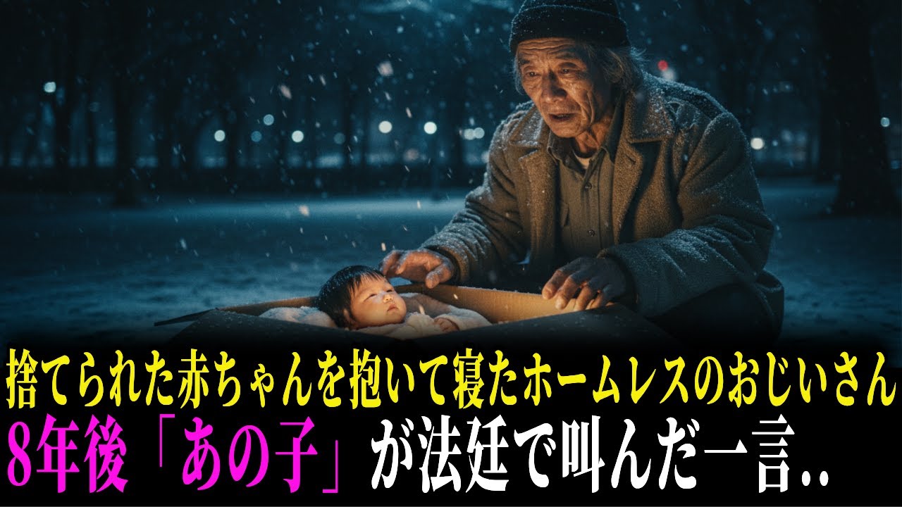 捨てられた赤ちゃんを抱いて寝たホームレスのおじいさん、8年後「あの子」が法廷で叫んだ一言です| オーディオブック | 感動する話 | すっきりする話