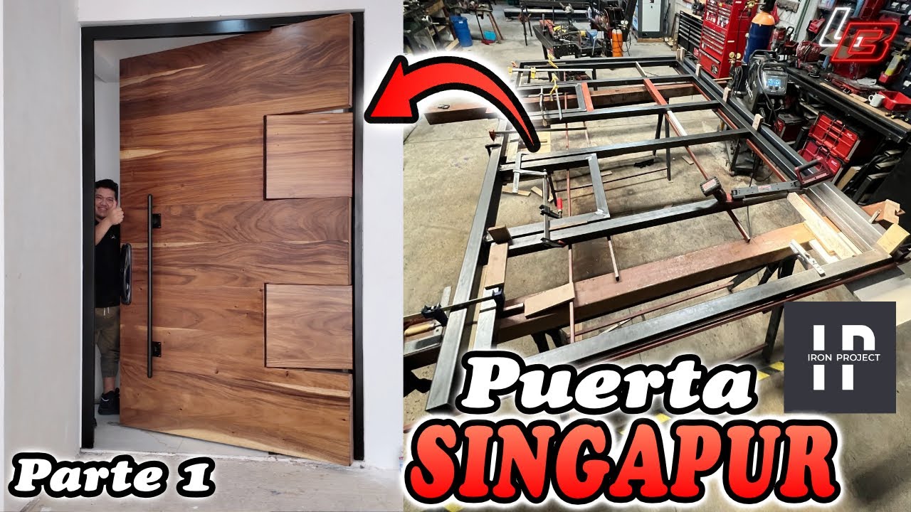 🚪 Cómo Hacer una Puerta ESPECTACULAR con Metal 🔩 y Madera 🌳 || Parte 1: Fabricación de ESTRUCTURA🔨