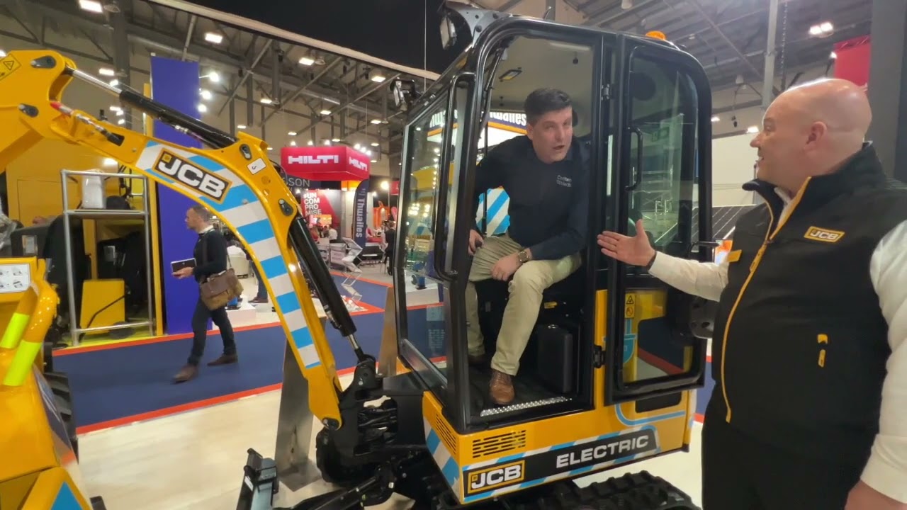 A tour of the JCB E-Tech electric stand for the Executive Hire Innovation Trail