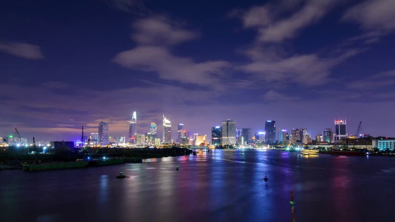 Saigon Vietnam at Night   Travel City Lights