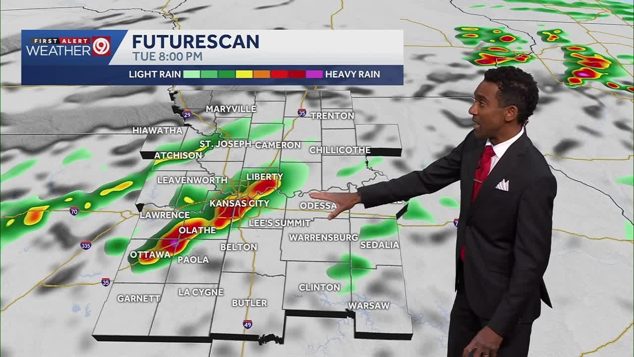 Kansas City March 9 evening weather: Alert Day ahead due to possibility of severe storms Tuesday