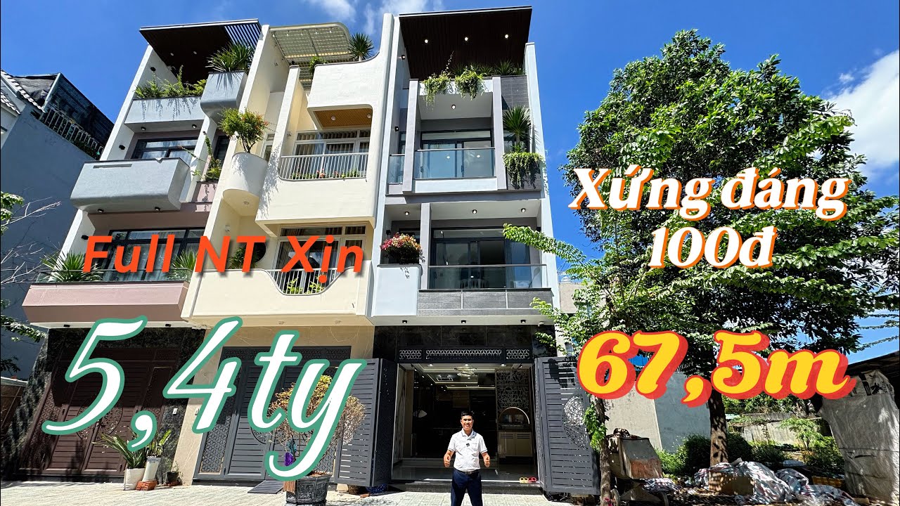 Mẫu nhà phố đẹp - Hiện Đại - Nội thất sang trọng. Mẫu mặt dựng mới nhất. Giá bán chỉ 5,4ty