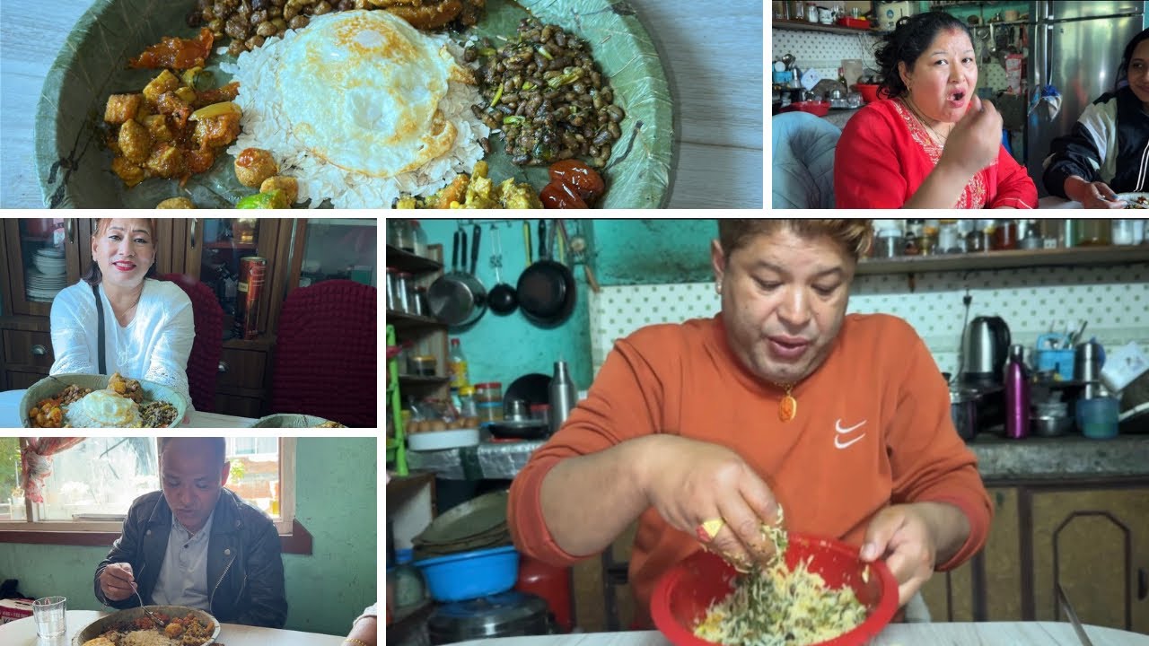 Ganga di vena Baini Anjila didi ani newari bhoj ramailo mitho 😋@GangaMagar-nh3vs 