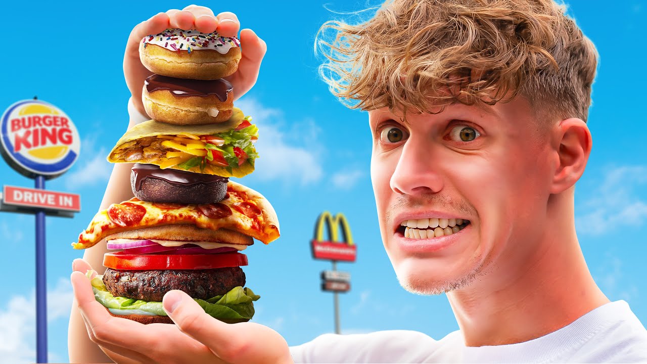 Ich habe 24 Stunden JEDE Stunde FAST FOOD gegessen