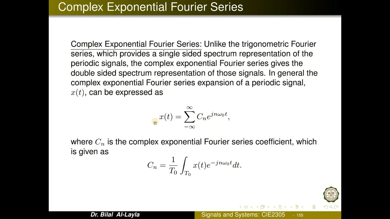 Complex Exponential Fourier Series