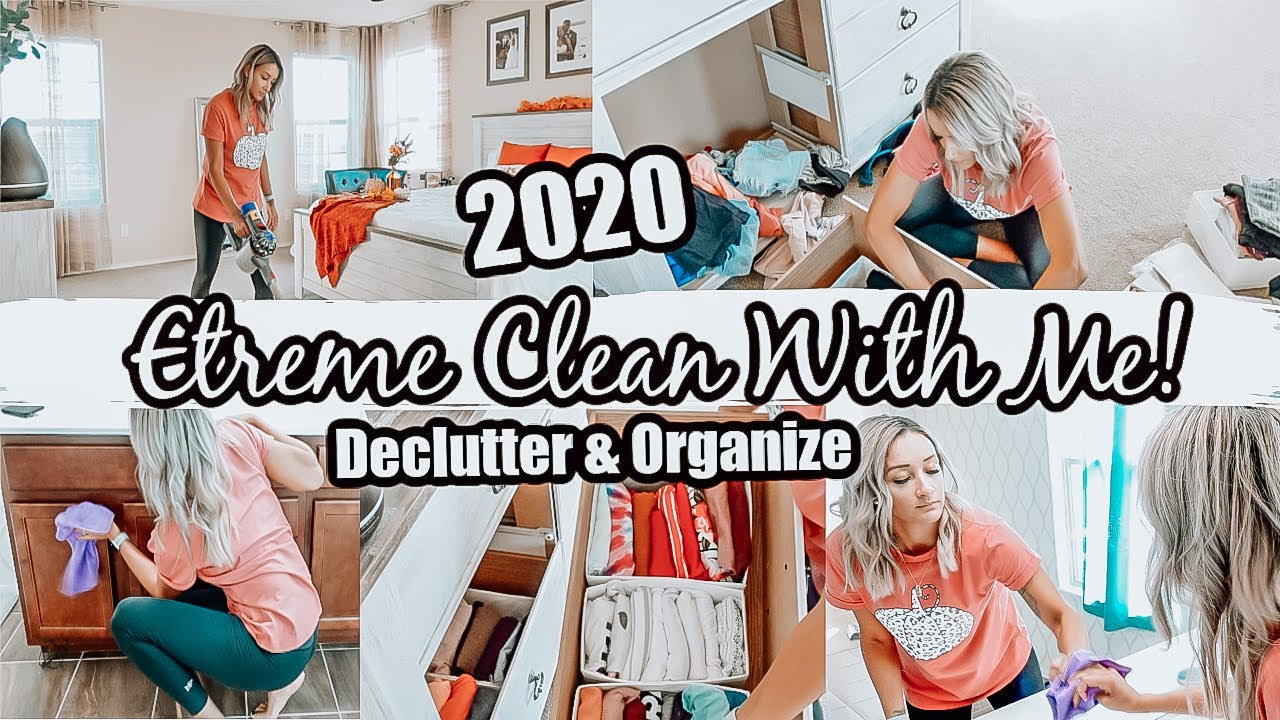 EXTREME CLEAN WITH ME 2020 | DECLUTTER & ORGANIZE WITH ME | SATISFYING CLEANING MOTIVATION
