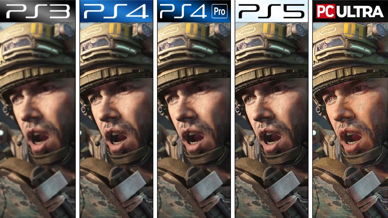 Call of Duty Advanced Warfare (2014) PS3 vs PS4 vs PS4 Pro vs PS5 vs PC Ultra (4K)
