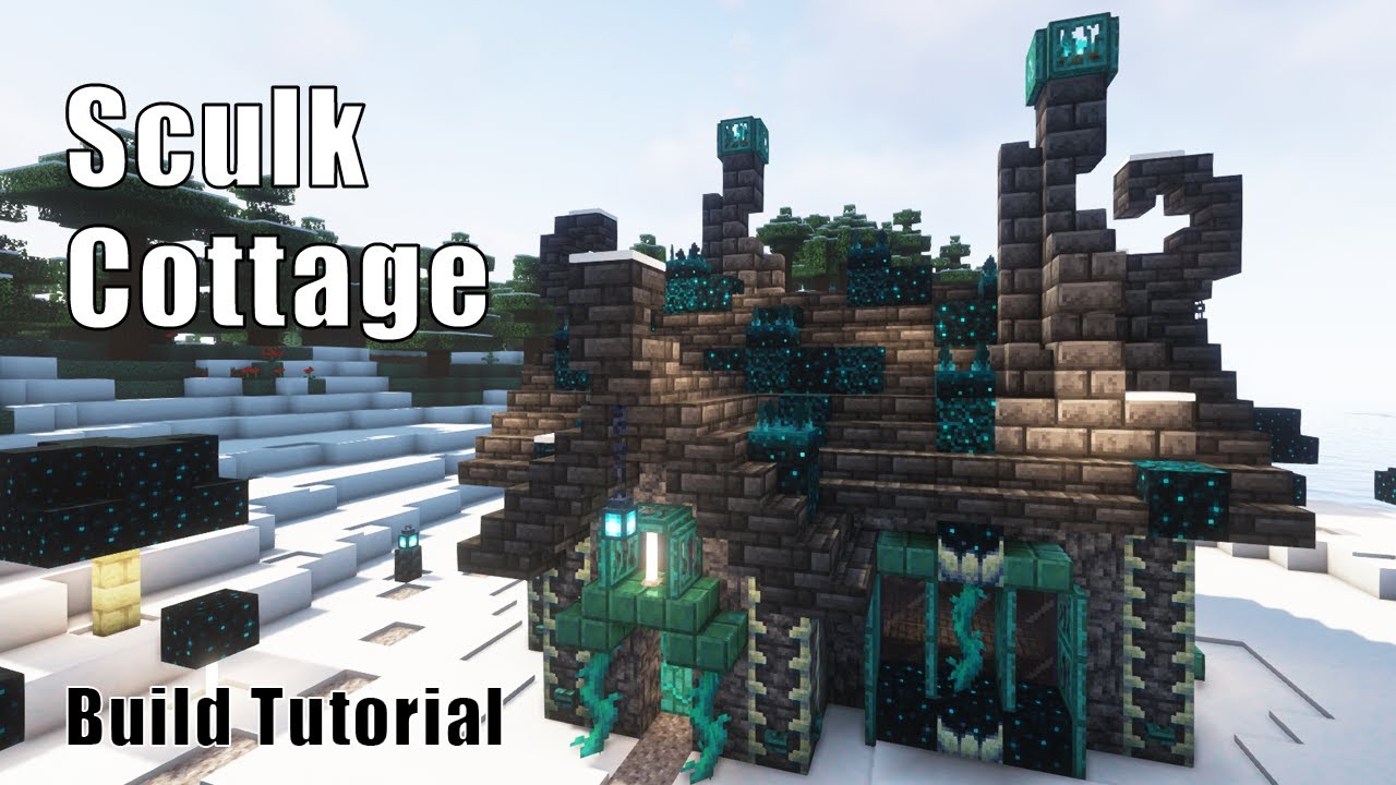 SCULK House Minecraft | How to Build a Sculk Cottage Build Tutorial