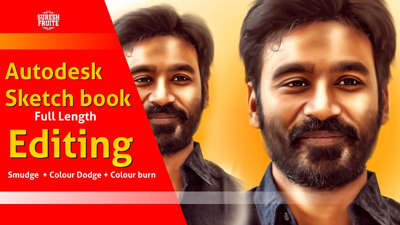 Autodesk Sketch book Full length editing | Smudge | Colour Dodge | Colour Burn | Digital painting