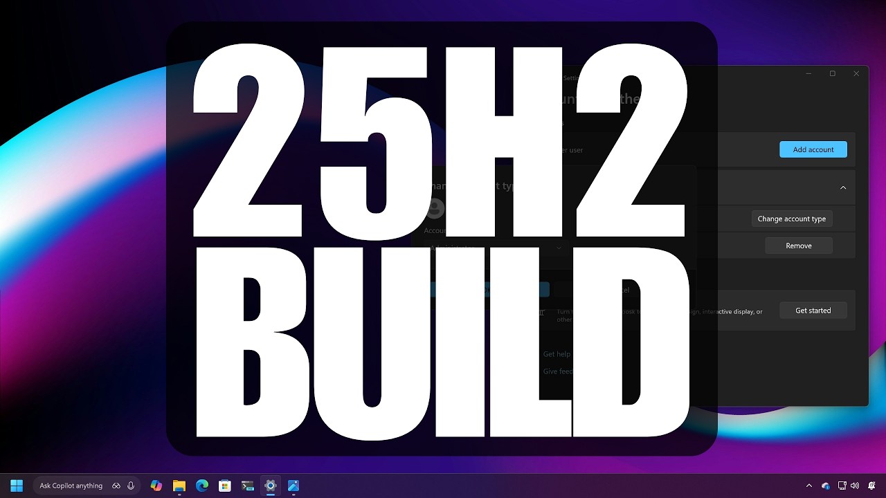 Windows 11 25H2: НОВОЕ фоновое изображение, темный режим, исправления — Сборка 26220.7653 (KB5074...