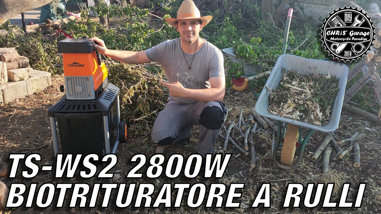 TOPSHAK WS2 👍 Biotrituratore da 2800 W, Taglia fino a 45 mm. Recensione e TEST