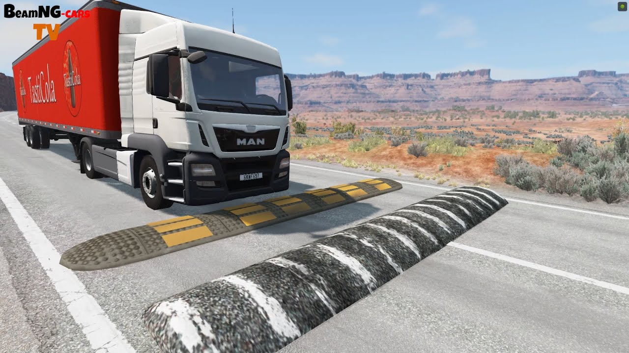 Cars vs Massive Speed Bumps #50 - BeamNG.drive | BeamNG-Cars TV