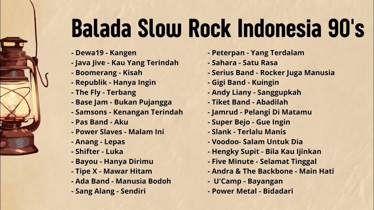 Balada Slow Rock Indonesia 90's