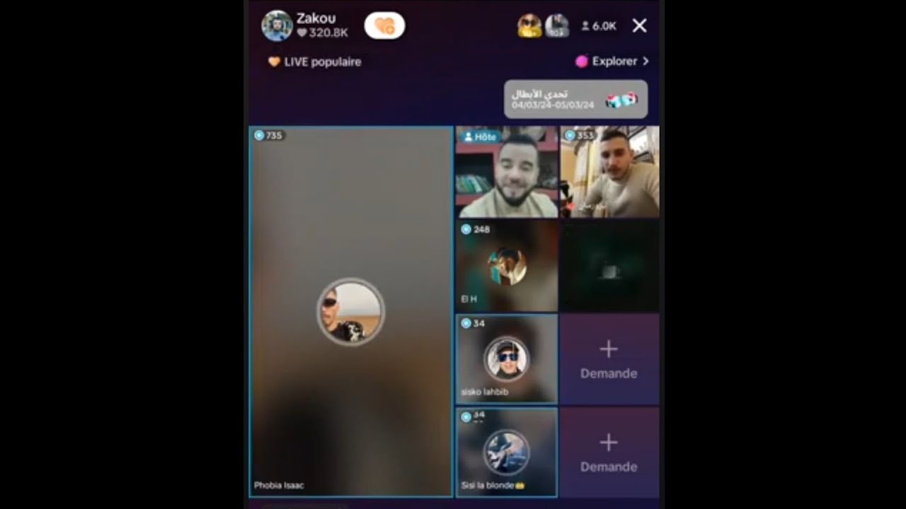 لايف فوبيا إسحاق و زاكو و فيريس و El H و الجماعة زينة تشبع ضحك 😅🙏❤