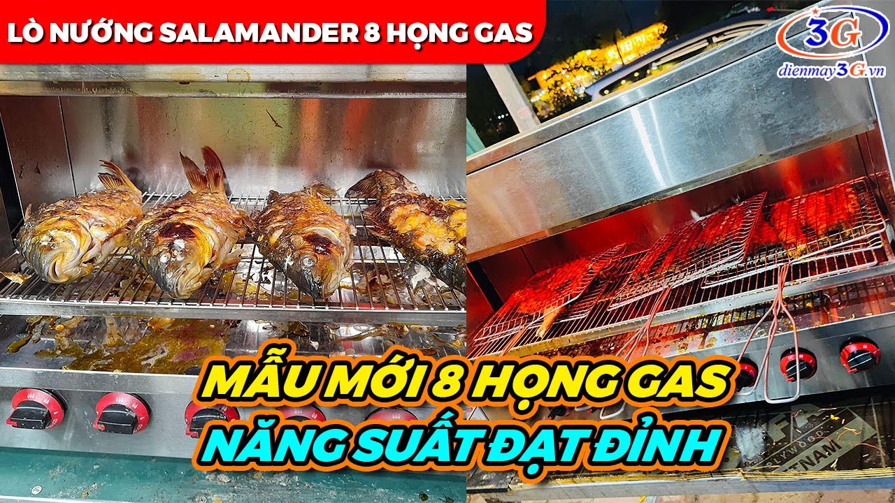 Lò Nướng Salamander 8 Họng Gas Giá Tốt| Bếp Nướng Thịt| Điện Máy 3G