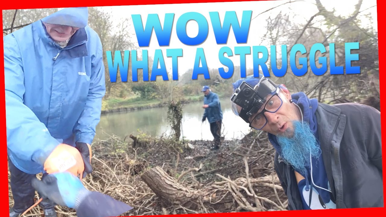 Railway stuff and ratchet straps magnet fishing cleaning the waterways