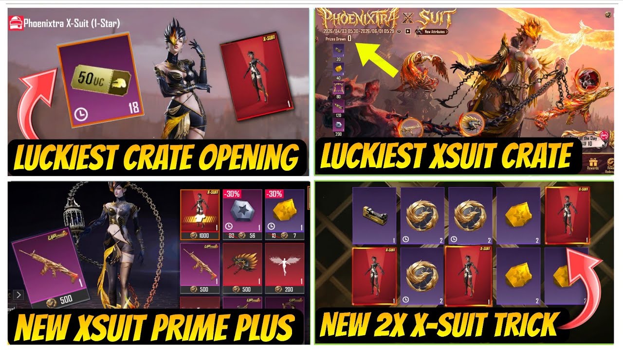 😱 2x X-suit Trick | Luckiest Xsuit Crate Opening | Phoenixtra & Blood raven xsuit crate opening