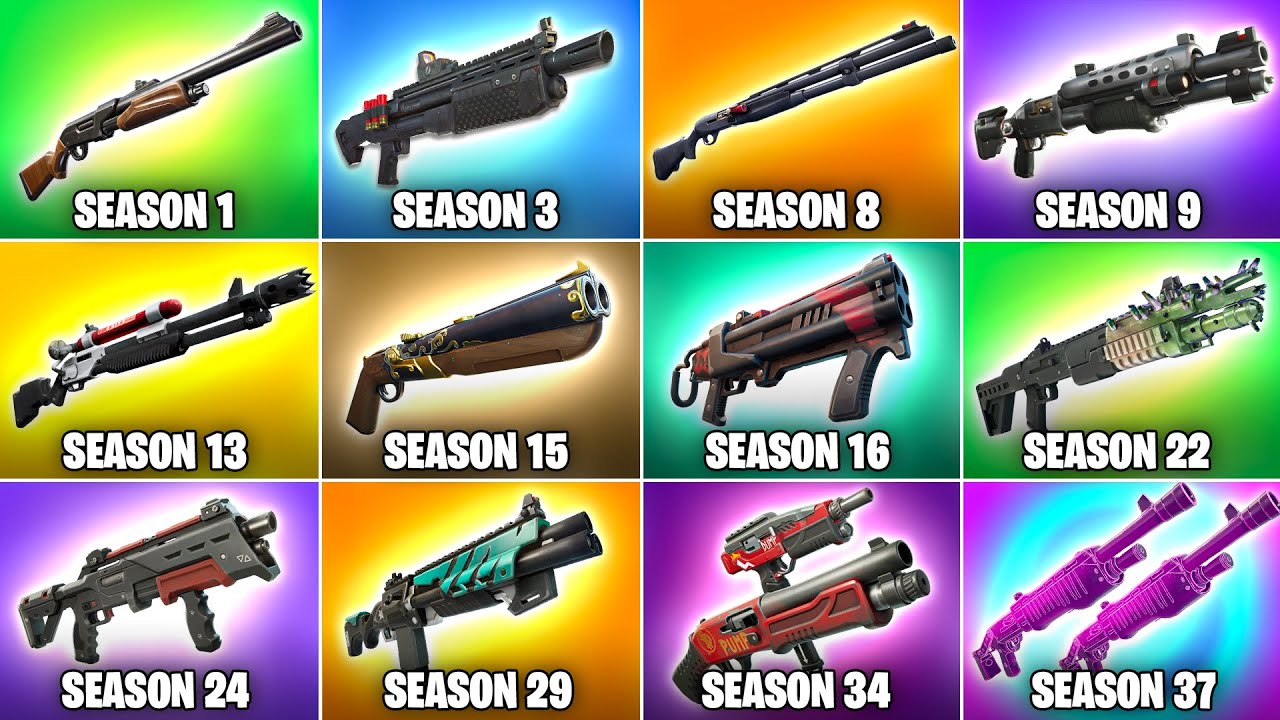 Evolution of All Fortnite Shotguns (Chapter 1 Season 1 - Chapter 6 Season 4)