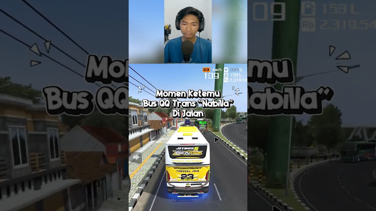 Momen Ketemu Bus QQ Trans "Nabilla" di Jalan!! 