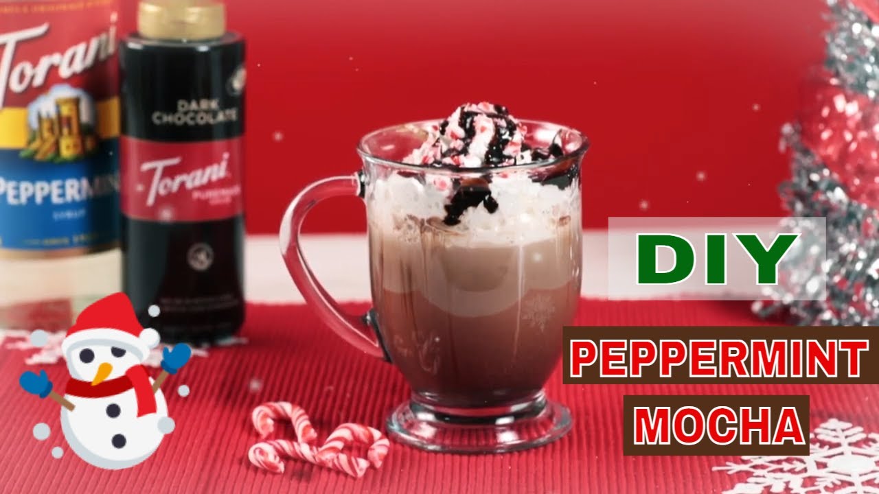 Recreate Your Favorite PEPPERMINT MOCHA | Easy DIY Recipe with Torani