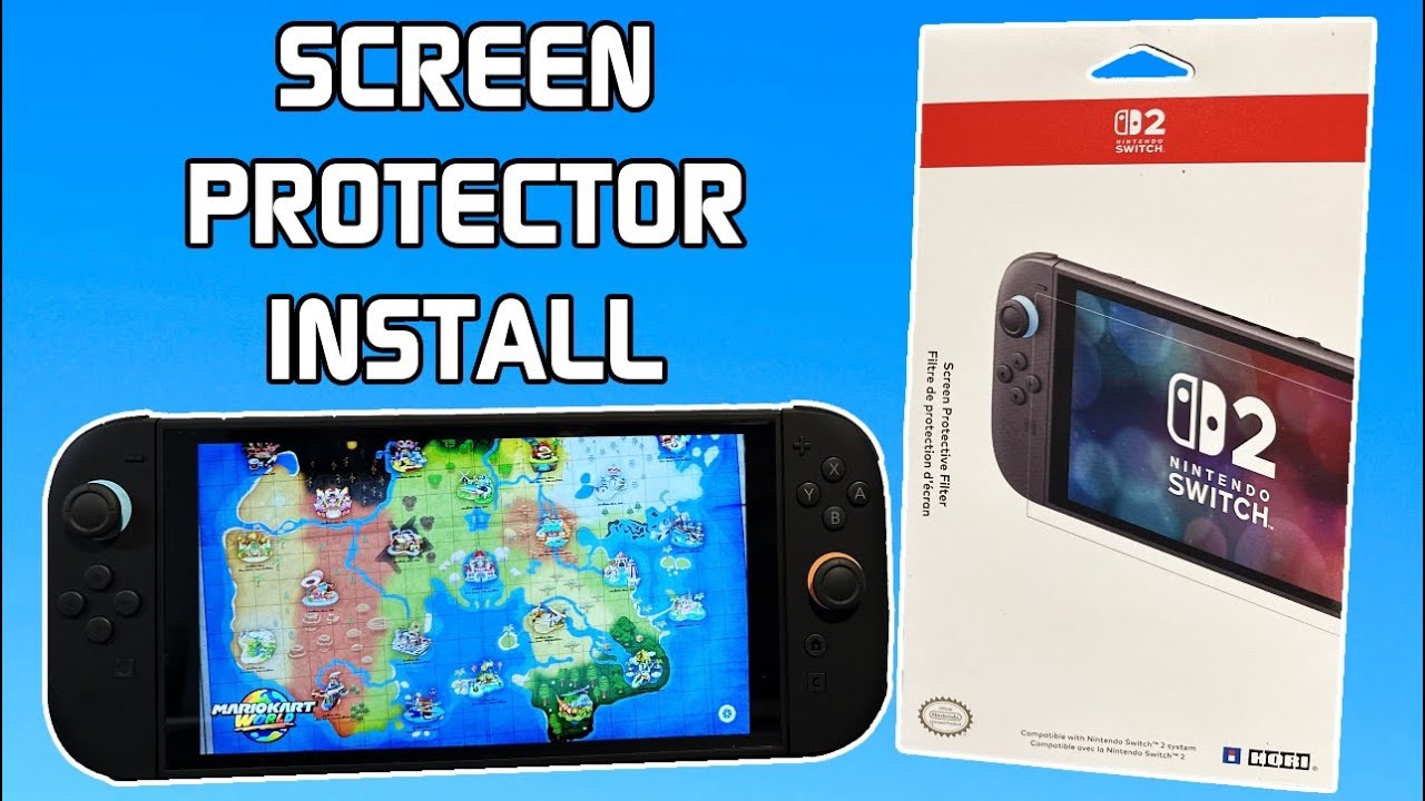 Apply Hori Screen Protective Filter to Nintendo Switch 2