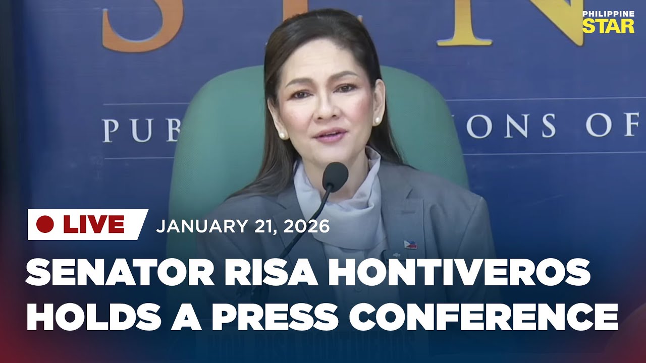 LIVESTREAM: Senator Risa Hontiveros holds a press conference (January 21, 2026)
