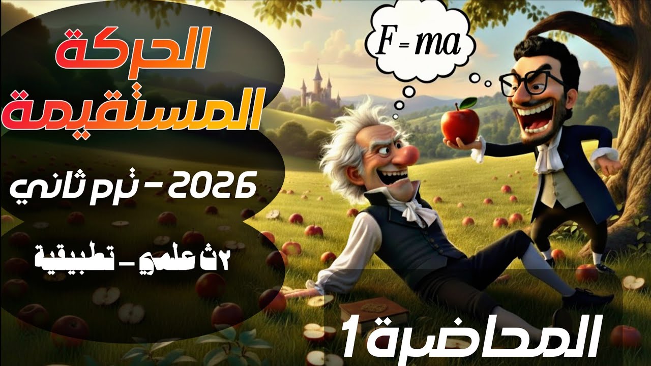 01- الحركة المستقيمة | المسافة والإزاحة ومتجه الموضع والسرعة النسبية | ديناميكا تانية ثانوي علمي
