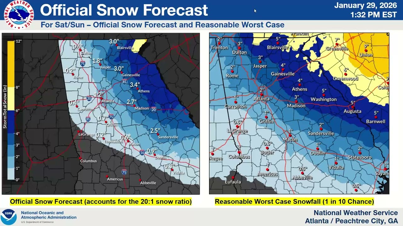 NWS Atlanta Special Winter Weather Briefing [2PM Thu January 29, 2026]