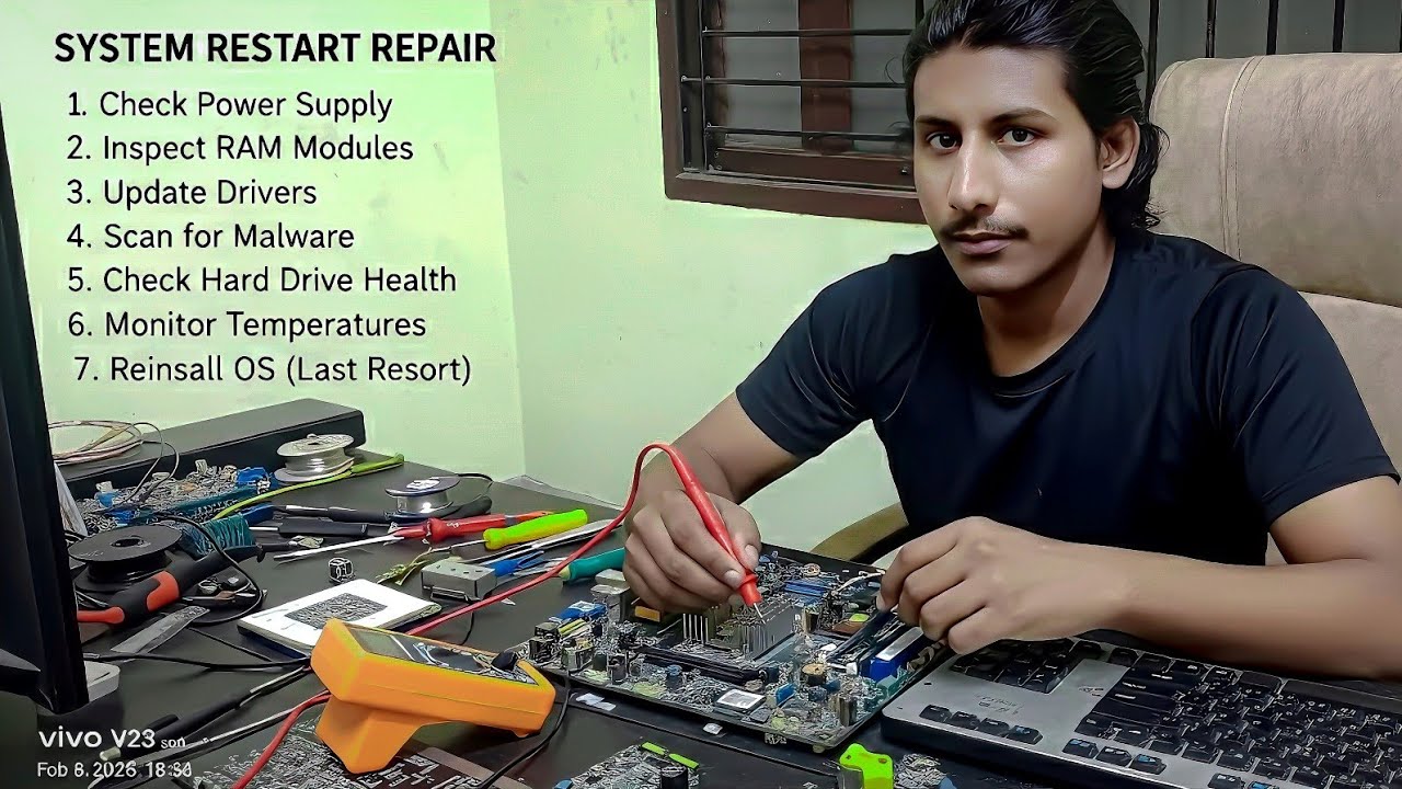 how to solve computers restart kaise repair Karen Il system restart kaise solve Karen