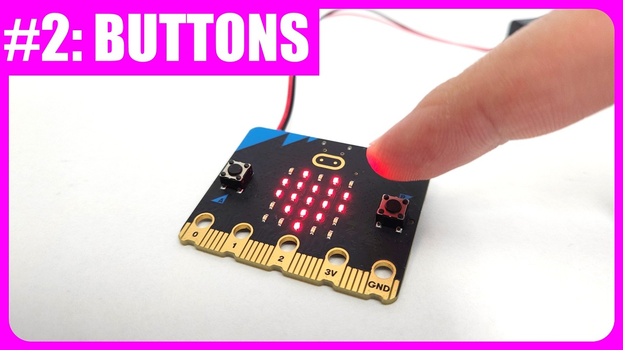 Как использовать кнопки на micro:bit | Урок №2
