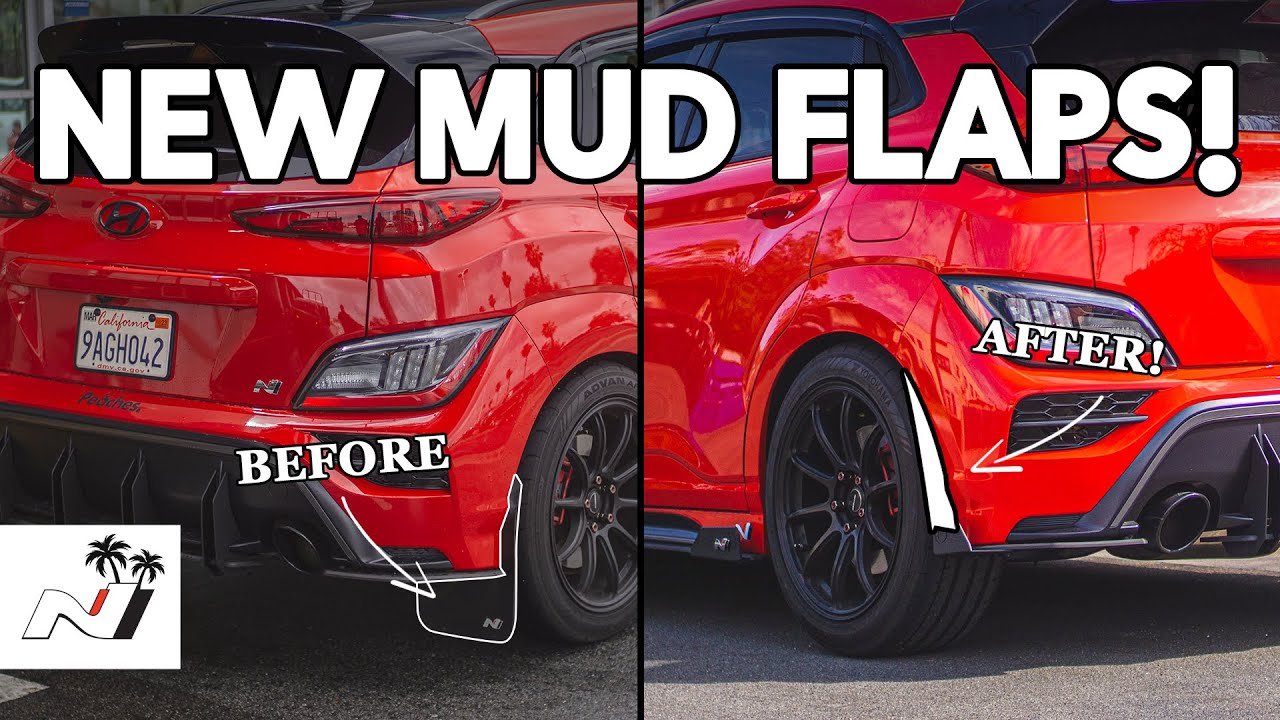 Installing NEW Mud Flaps on My Kona N