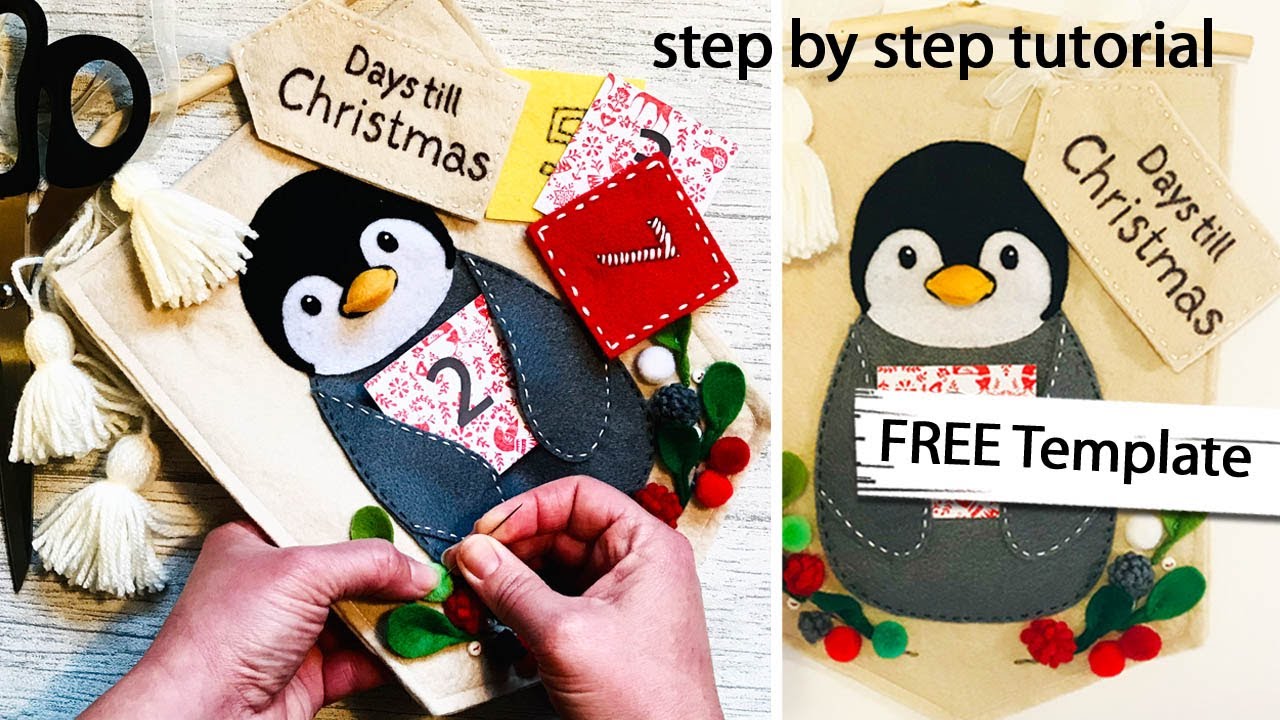 Sewing for Christmas 🎄 Felt Craft Home Decor Wall Hanging