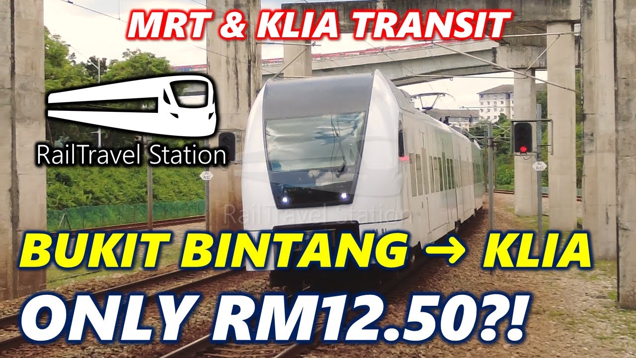 BUKIT BINTANG TO KLIA ONLY RM12.50 BY TRAINS! 🇲🇾🚆 Rapid KL MRT & KLIA Transit Bukit Bintang → KLIA