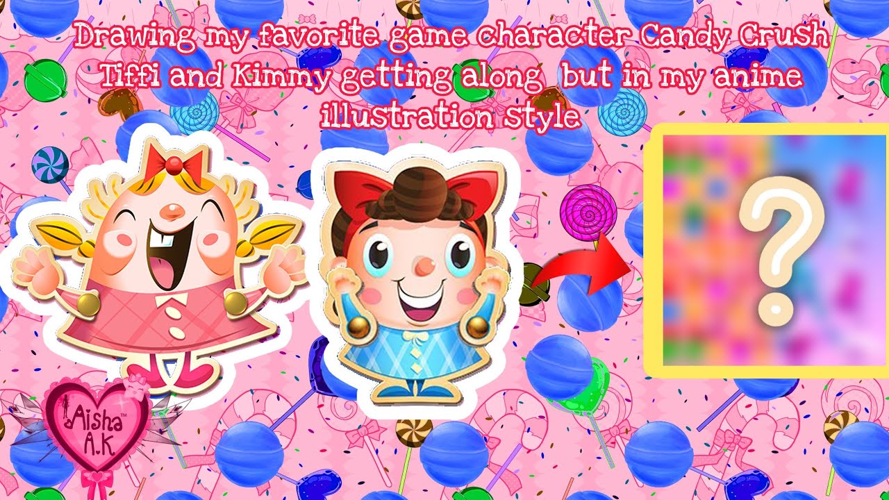 [SpeedPaint] Candy Crush Tiffi and Kimmy getting along 🎀🍬🍬🍭
