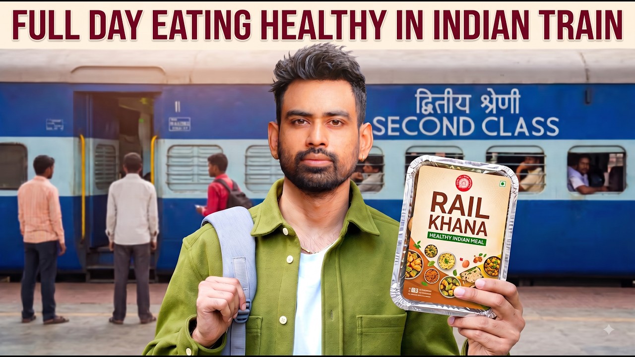 Full day of Eating Healthy on Travel in Indian Train 🇮🇳 (in Budget)