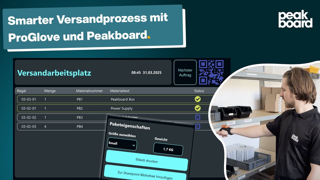 Smarter Versandprozess mit ProGlove und Peakboard