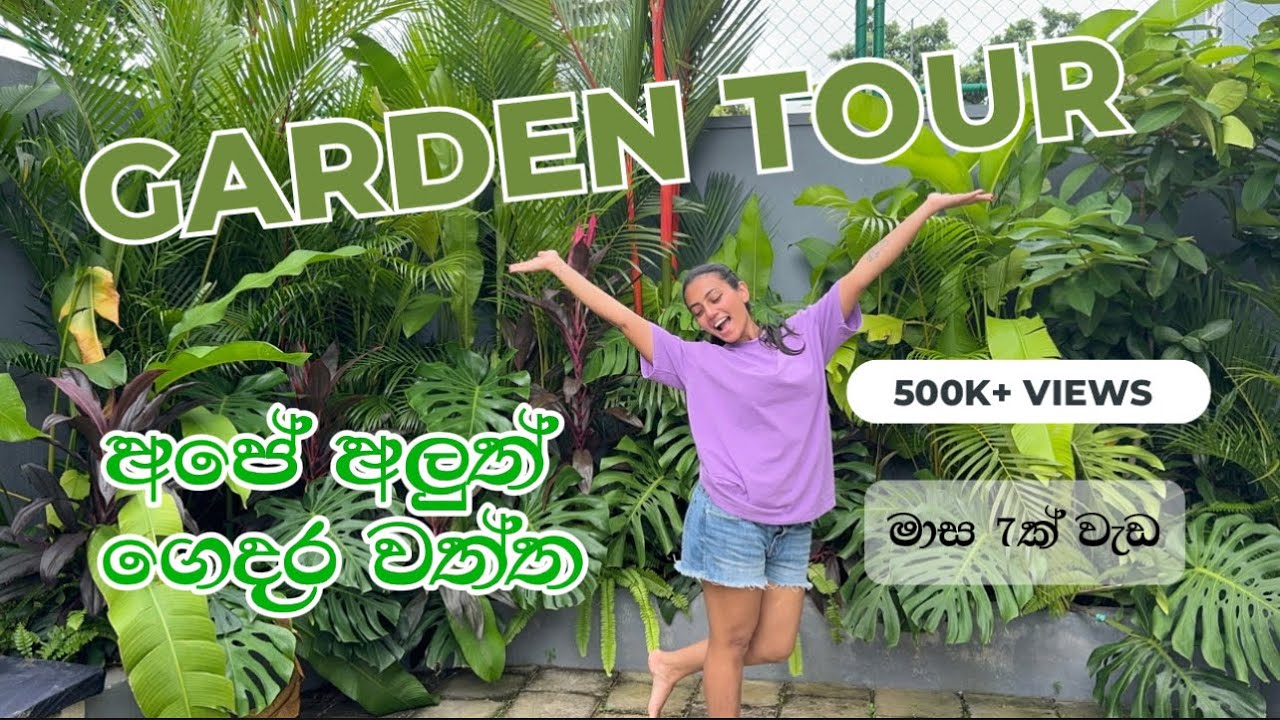 අලුත් ගෙදර Garden Tour එක❤️ my DREAM GARDEN | අපේ මල් වත්ත හැදුන හැටි | my new job | ඒ අසාවත් හරි🙈