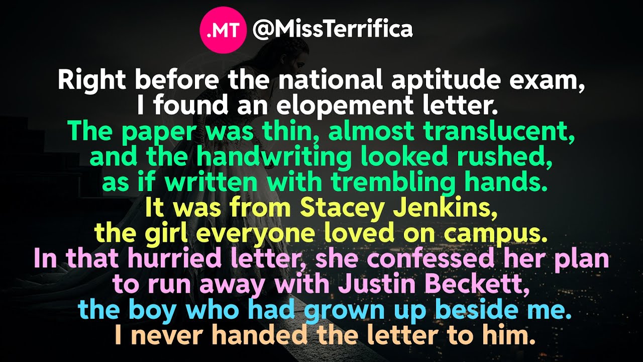 Прямо перед национальным экзаменом на профпригодность я нашла письмо о побеге...