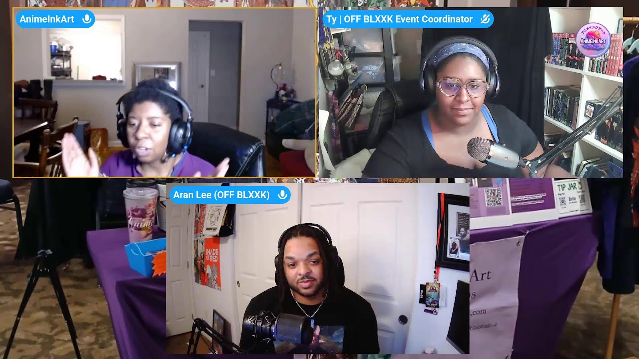 AnimeInkart Live Talks with Aran lee and ty watts from Blaquenkulture and offblaxxmag