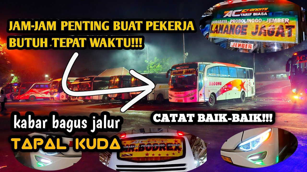 TRIP JAM PERTAMA‼️BUS BAGONG PALING REKOMENDED TEPAT WAKTU KE TAPAL KUDA⁉️ BERANGKAT SETELAH SUBUH