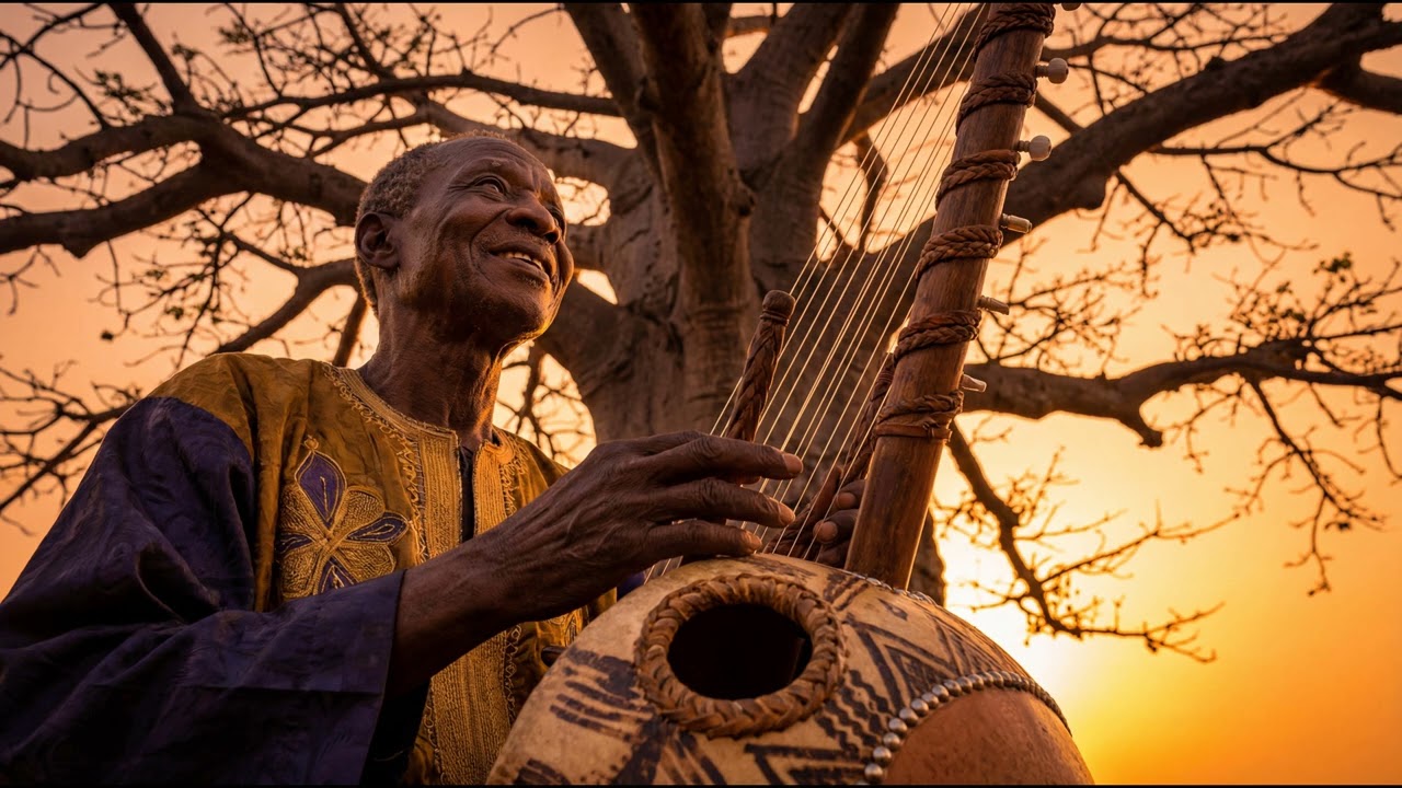 Celestia Nomad – Kora at the Customs Gate (West African × House)