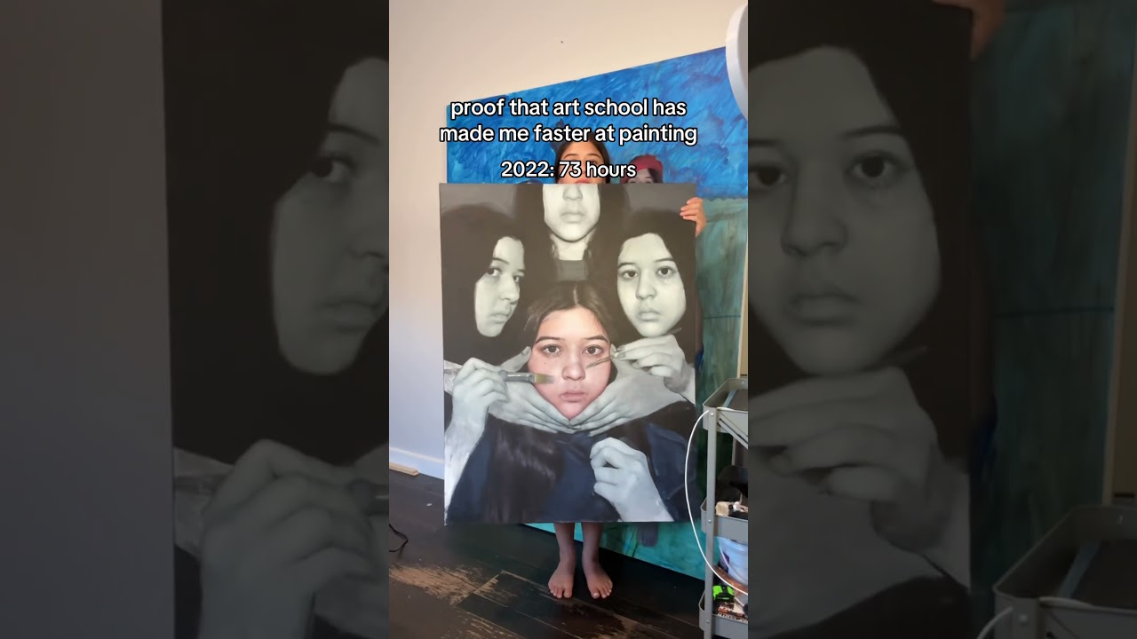 like my biggest painting took LESS time 😭 #art