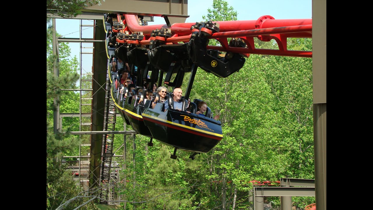 Big Bad Wolf at Busch Gardens off ride front and back car POV