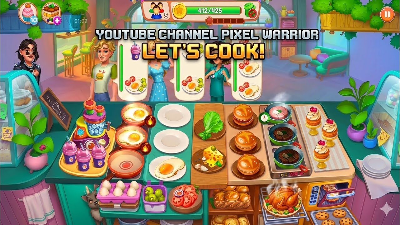 “Epic Cooking Madness! 🍳 Serve Eggs & Burgers Fast | Pixel Warrior Gameplay”
