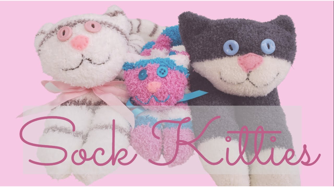 HAND SEW A SOCK KITTY! Super easy and fun to make!