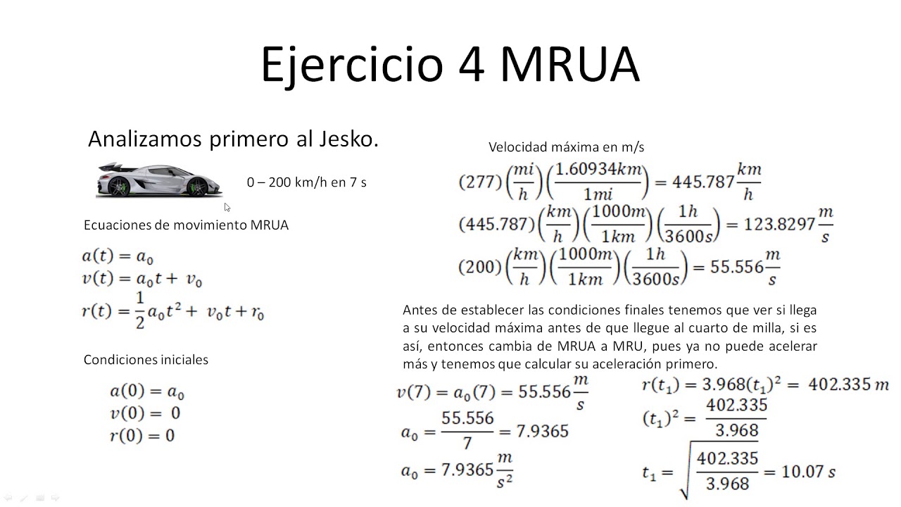 Clase 12. Física General. Ejercicios  MRUA 02
