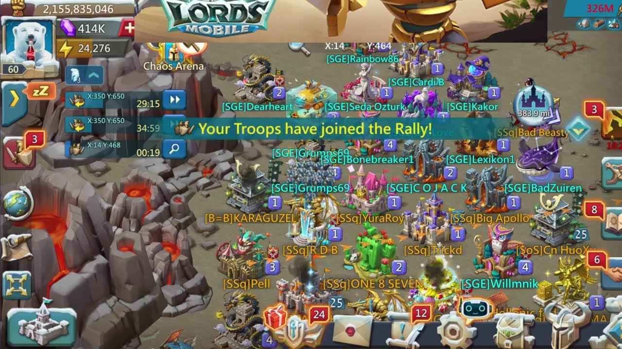 Lords Mobile SGE Sugar Emperor Attack 3