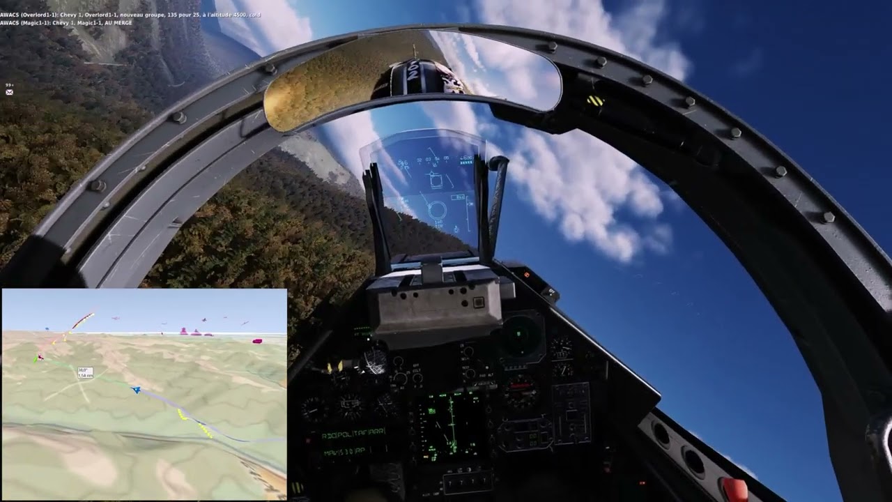 M-2000C VS F-16C SUR GROWLING #dcsworld #simulation #gameplay