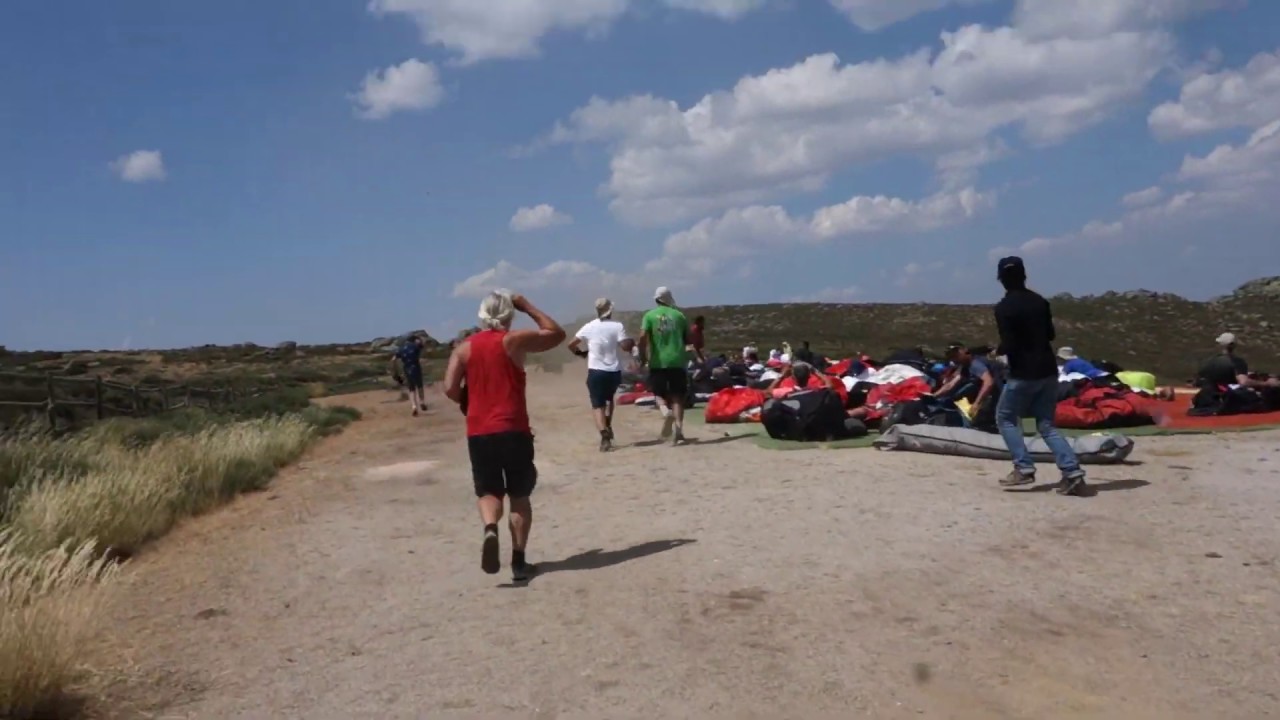 Dust devil at Piedrahita takeoff