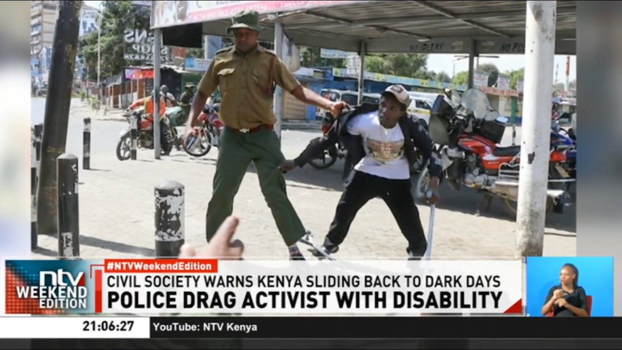 Disabled man who was dragged like a rag by police during protests in Nakuru narrates ordeal
